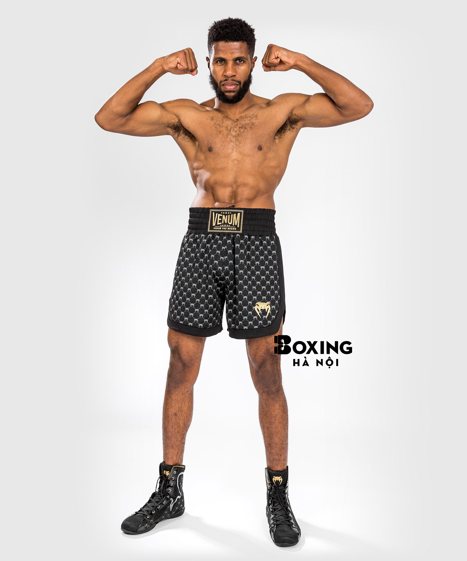 QUẦN BOXING VENUM MONOGRAM - ĐEN